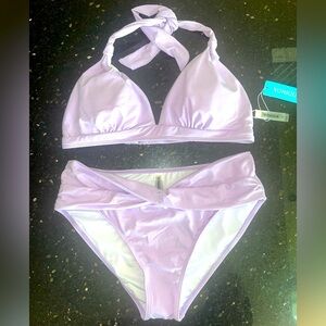Yonique Lavender 2 pc bikini medium swim suit